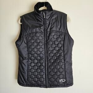 Marker Plush Lined Quilted Vest, Black, Sz M